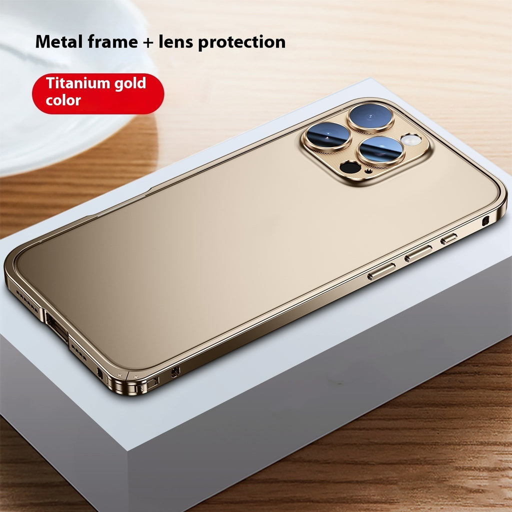Applicable Metal Frame Phone Case Lens Protection