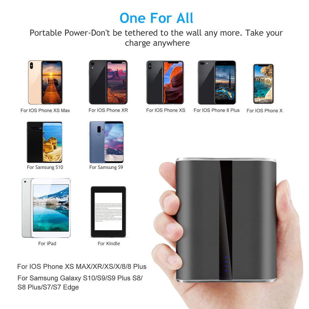 12000mAh Portable Charger With Dual USB 3.1A Output Power Bank Ultra-Compact External Battery Pack Fast Charging