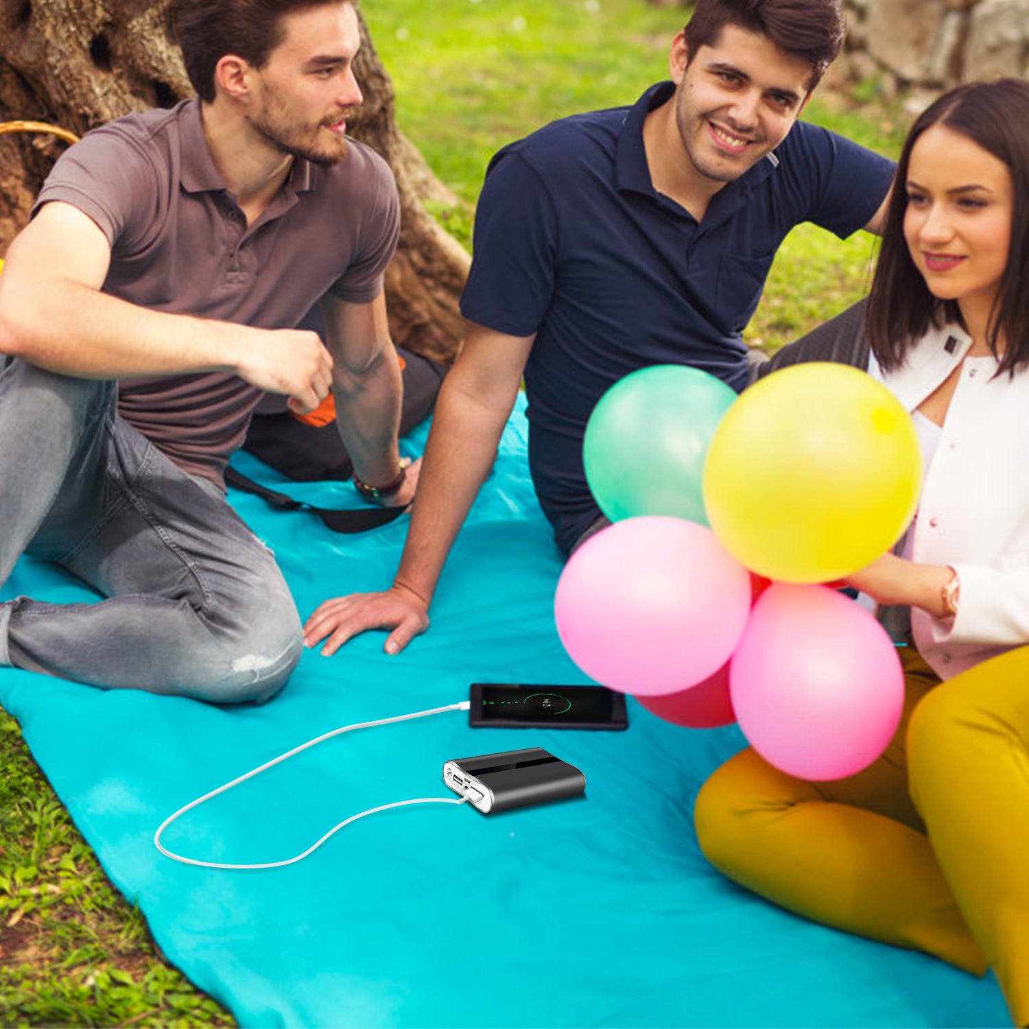 12000mAh Portable Charger With Dual USB 3.1A Output Power Bank Ultra-Compact External Battery Pack Fast Charging