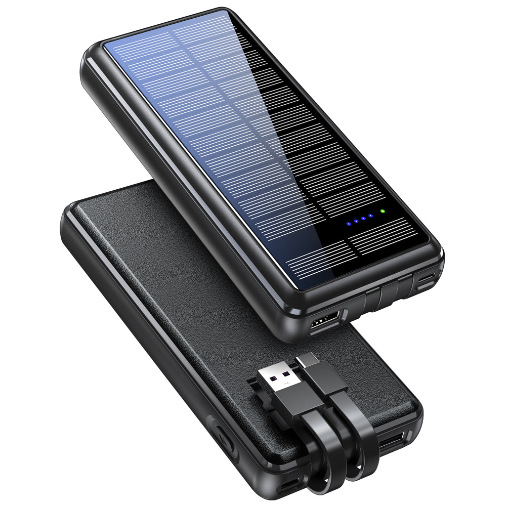 Dual-Wire Solar Power Bank with Input & Output