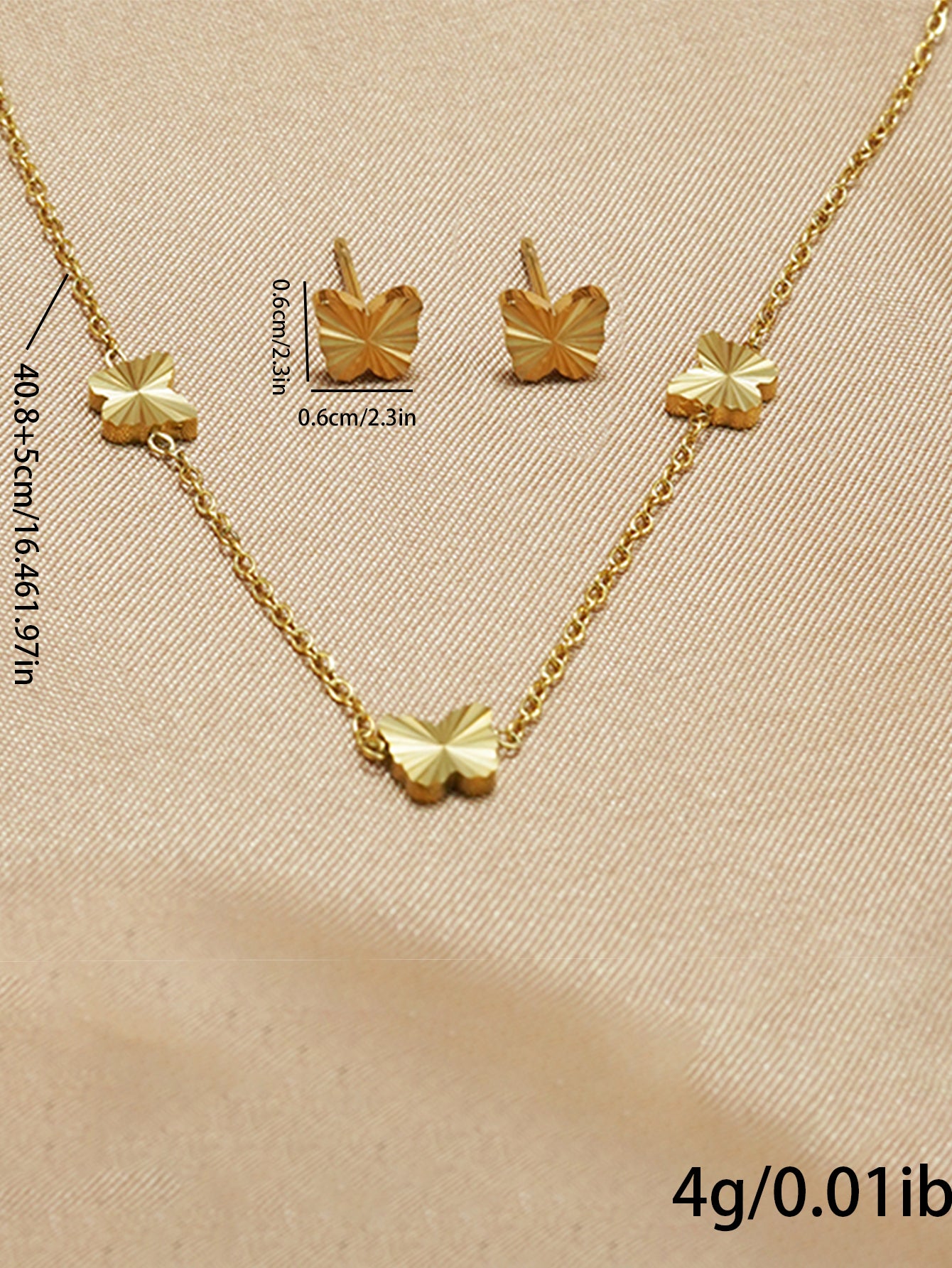 Lxalry Gold Stainless Steel Heart Jewelry Set For Women & Girls - Minimalist Cutout Necklace & Stud Earrings, Waterproof, Hypoallergenic, Tarnish-Free, Gift For Birthday, Wedding, Anniversary, Summer