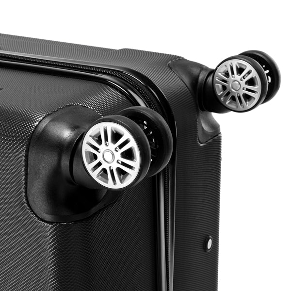 3-in-1 ABS Trolley Case 20 Inches-24 Inches-28 Inches Black