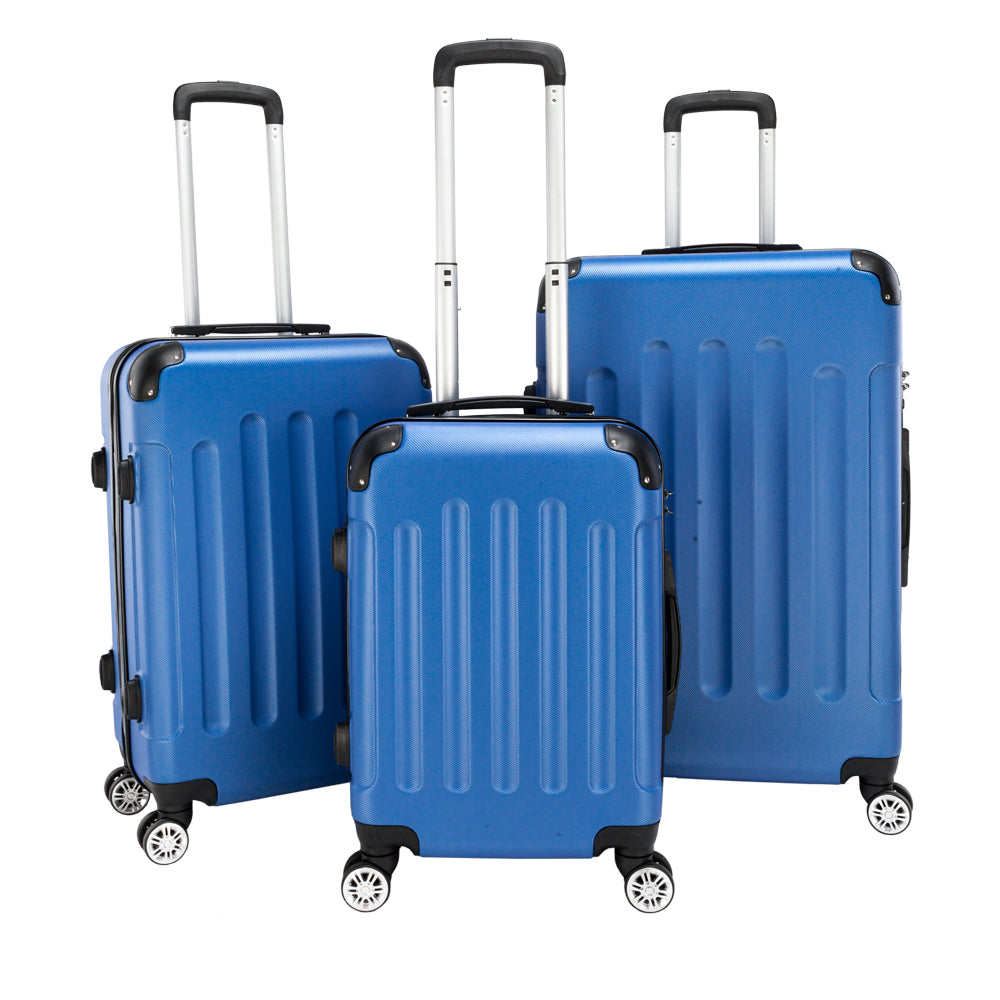Three In One ABS Suitcase 20 Inches 24 Inches 28 Inches Blue