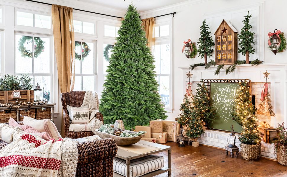 4ft PE PVC Hybrid Automatic Tree Steel Wire Wire Artificial Christmas Tree