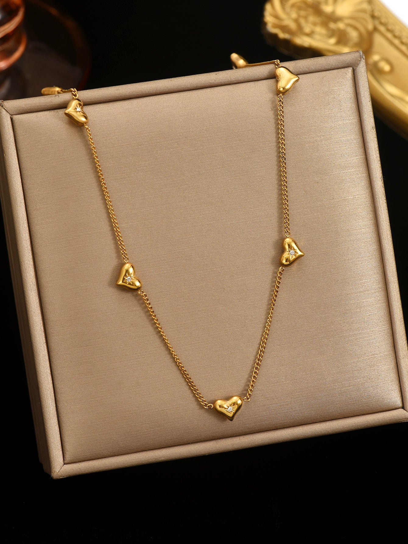 Lxalry 18K Gold-Plated Heart Necklace  Stainless Steel Hypoallergenic Jewelry, Tarnish Free Minimalist Gift For Women, Wife Mom Girlfriend  Valentine S Day  Anniversary Everyday Elegance