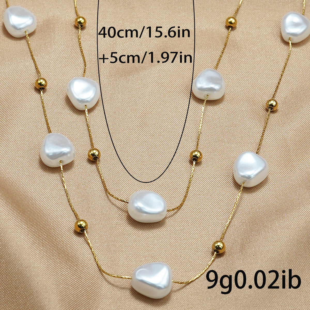 Lxalry 18K Gold Plated Pearl Studded Necklace  Stainless Steel Minimalist Jewelry For Women Lightweight Hypoallergenic Gift For Wife Mom Skin Safe Luxury For Daily  Evening Glam
