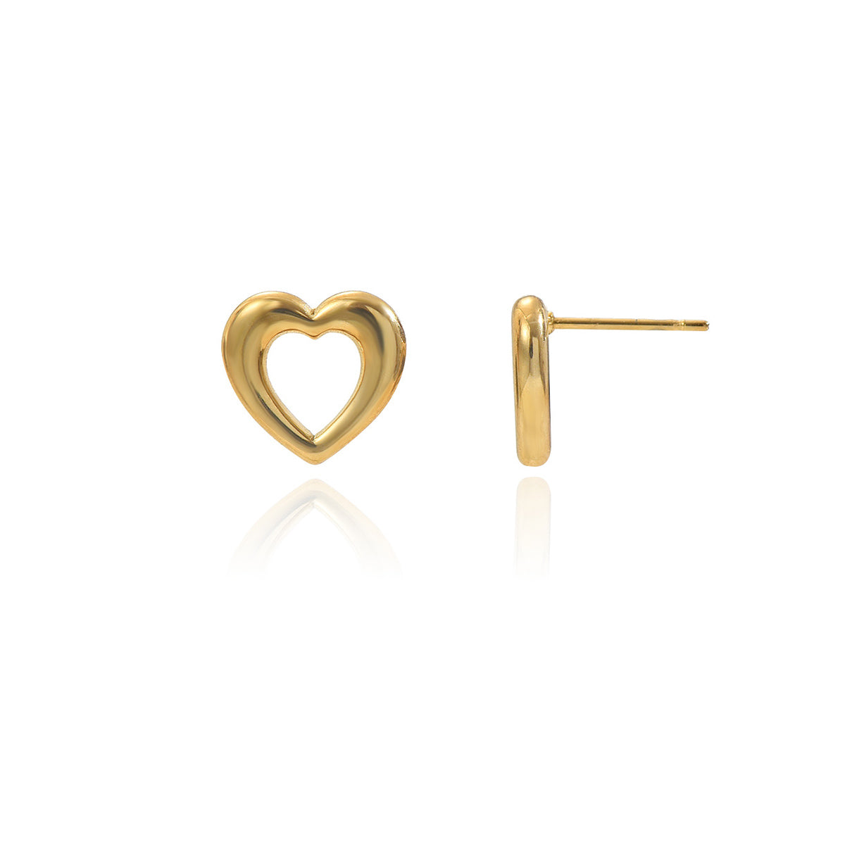 Lxalry 18K Gold Plated Heart Earrings   Stainless Steel Hypoallergenic Jewelry For Women  Skin Safe Everyday & Gift Luxury For Wife Mom Girlfriend  Valentine S Day Charm With Tarnish Free Glow