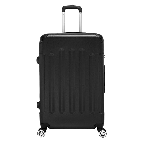 3-in-1 ABS Trolley Case 20 Inches-24 Inches-28 Inches Black