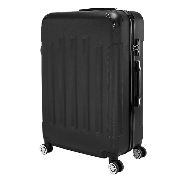 3-in-1 ABS Trolley Case 20 Inches-24 Inches-28 Inches Black