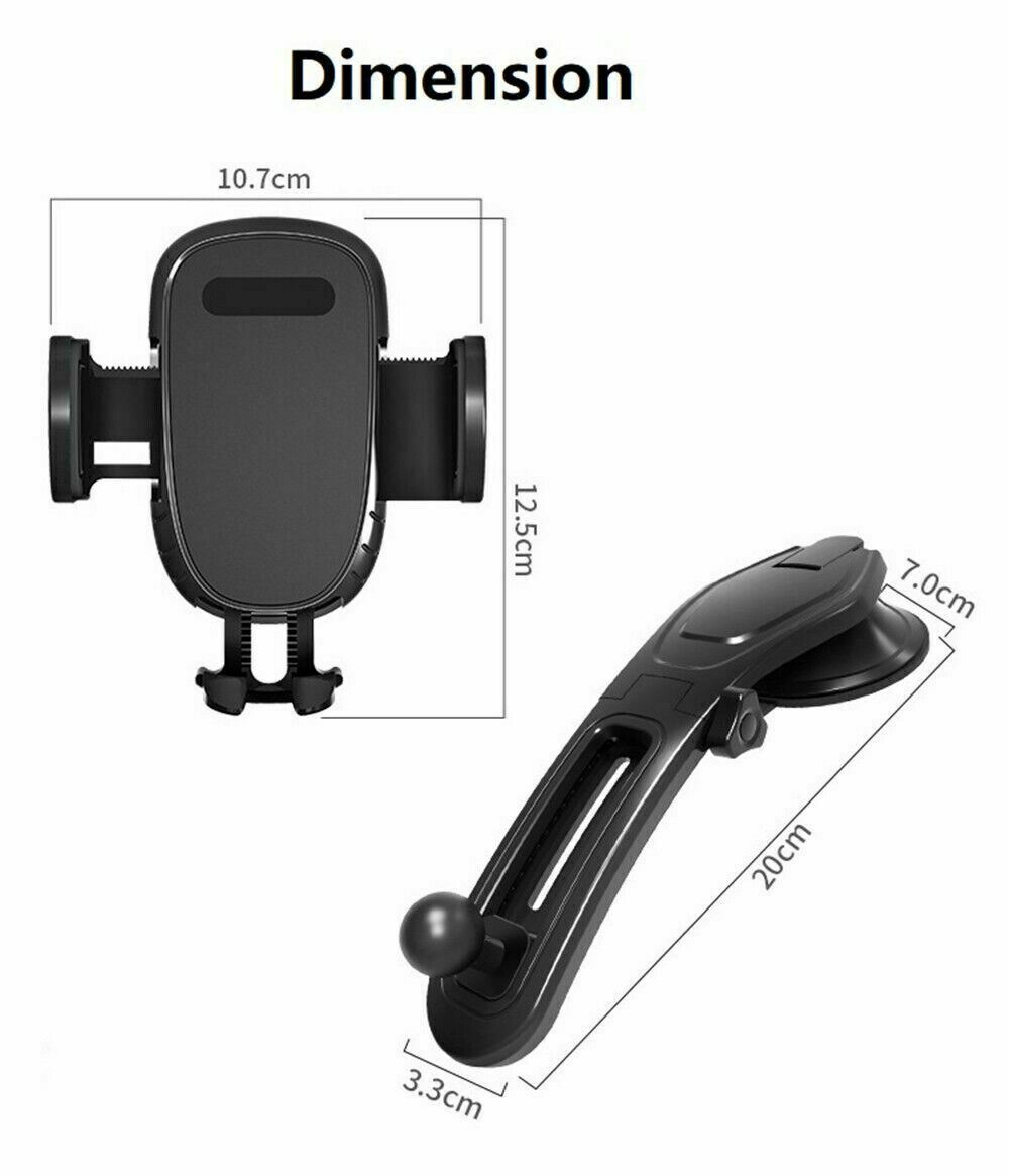 360 Rotatable Phone Mount Holder Car Dashboard Gravity Adjustable GPS Stand Rotating