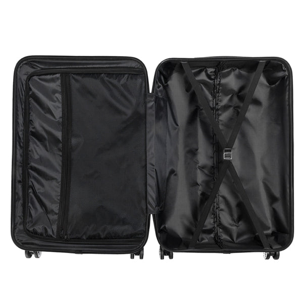 3-in-1 ABS Trolley Case 20 Inches-24 Inches-28 Inches Black