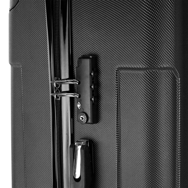 3-in-1 ABS Trolley Case 20 Inches-24 Inches-28 Inches Black