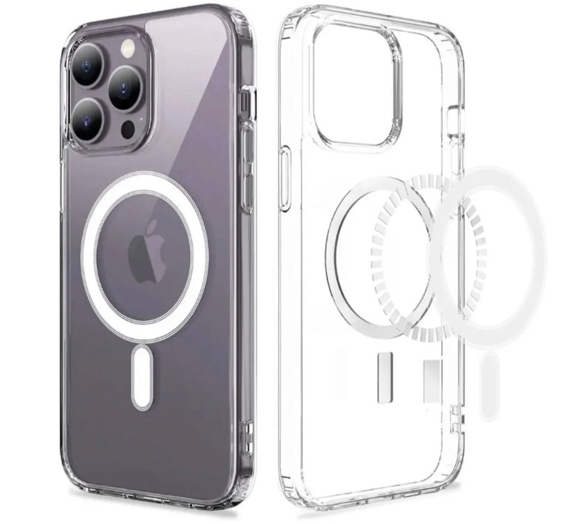 MagSafe Compatible Clear Case for iPhone 15/14 - Shockproof Magnetic Phone Case